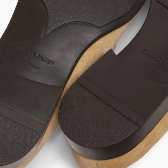 NWT $895 Salvatore Ferragamo Desio Suede Leather Moccasins Size 8.5